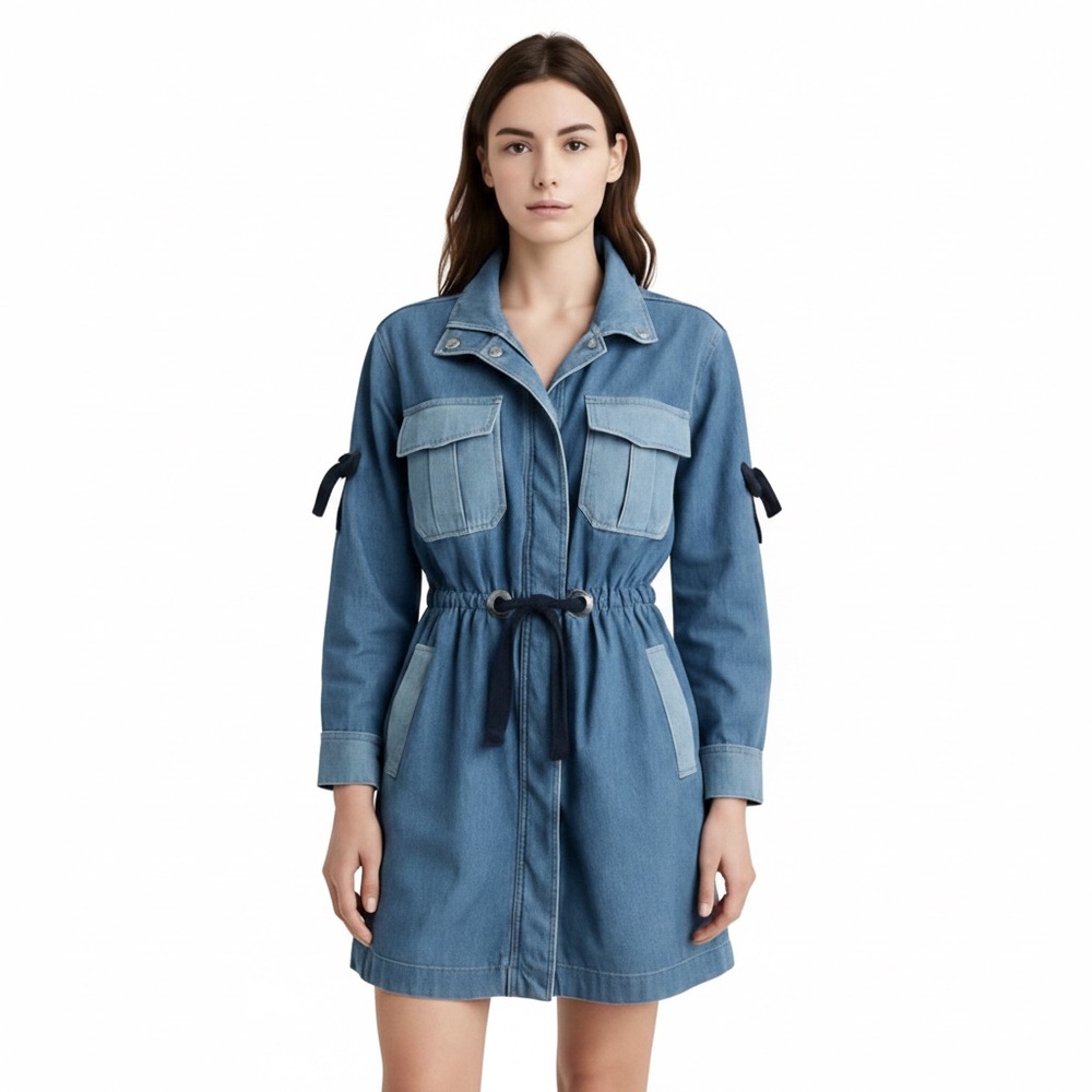 Earth Music & Ecology Women’s Denim Dress Size S EUC